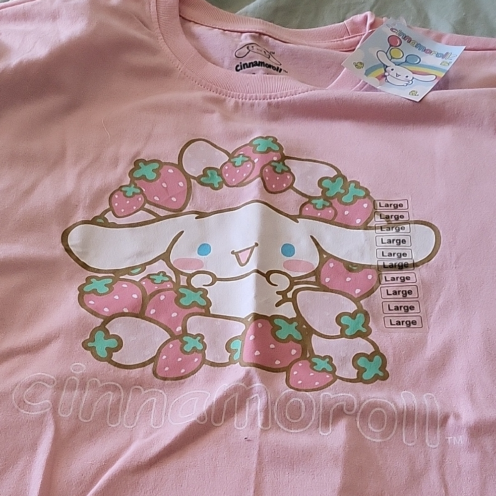 Sanrio Pink Cinnamoroll Strawberry Graphic Tee - Picture 3 of 3